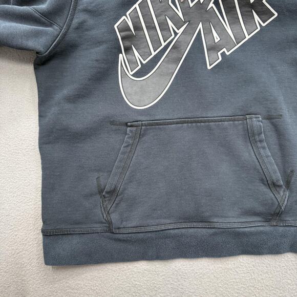 Nike Air Hoodie Mens Large Black Pullover Sweatshirt Swoosh Graphic Gym Workout. - Picture 6 of 10